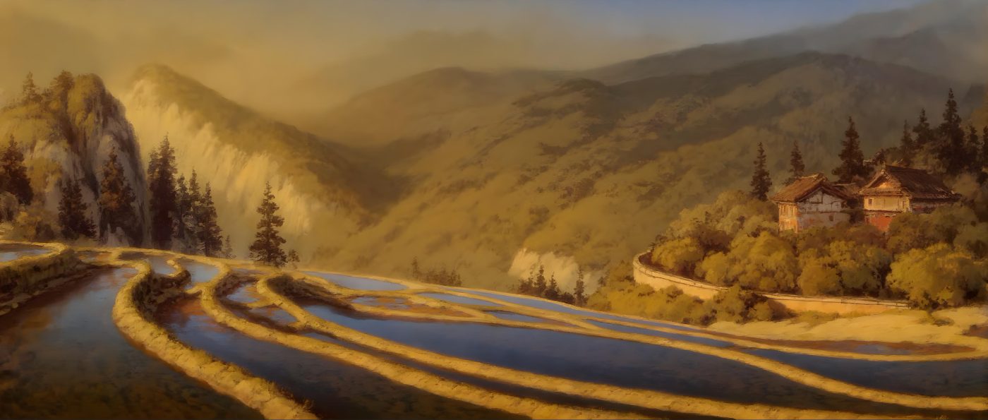 梯田山谷